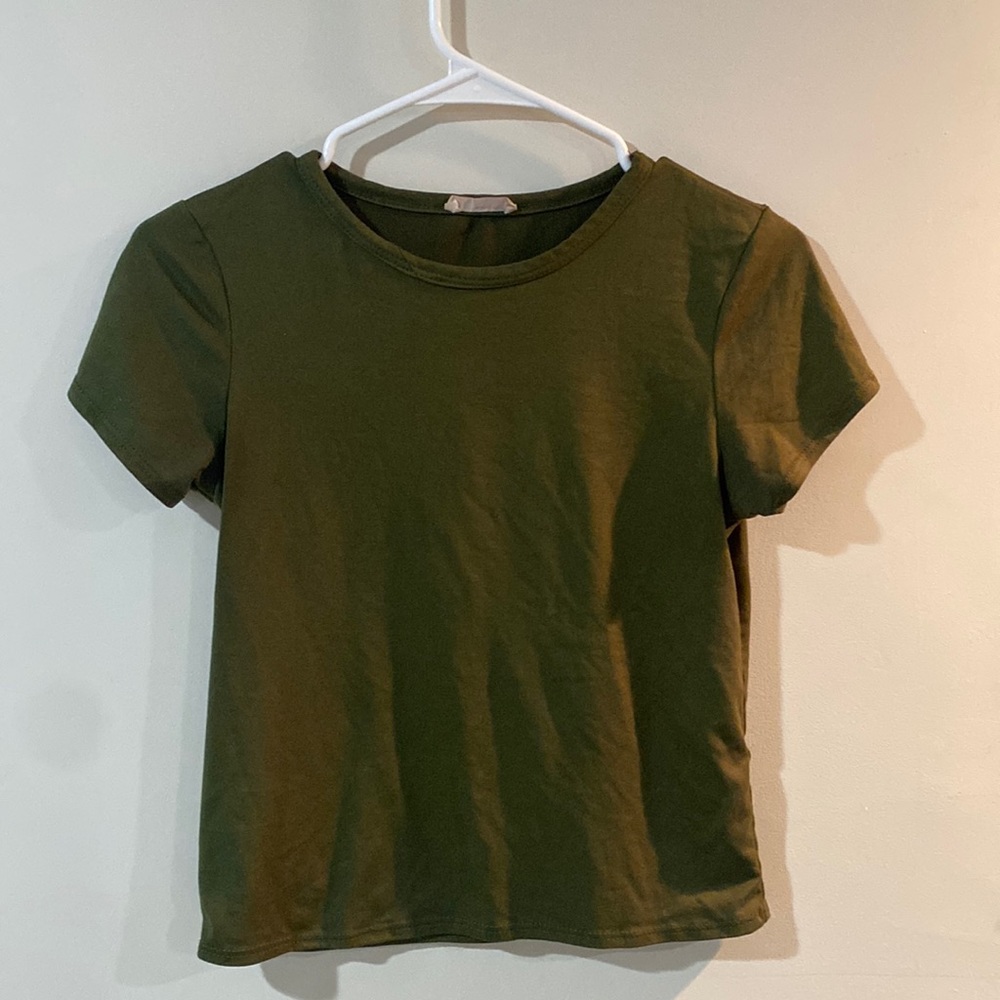 Plain green tee